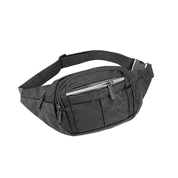 Durable Multi-Pocket Waist Bag with Elegant Textured Design